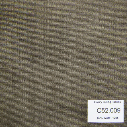 C52.009 Kevinlli V3 - Vải Suit 50% Wool - Nâu Trơn